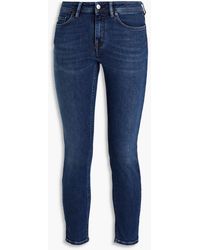 Acne Studios - Halbhohe cropped skinny jeans - Lyst