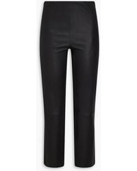 By Malene Birger - Florentina Cropped Stretch-leather Slim-leg Pants - Lyst