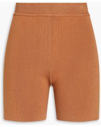 Monrow - Ribbed-knit Shorts - Lyst