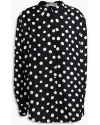 Saloni - Bobbi hemd aus seiden-jacquard mit polka-dots - Lyst