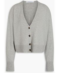 Another Tomorrow - Mélange Cashmere And Wool-blend Cardigan - Lyst