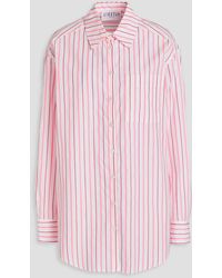 Claudie Pierlot - Striped Cotton-blend Poplin Shirt - Lyst