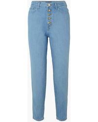 J Brand Denim Heather Cropped High-rise 
