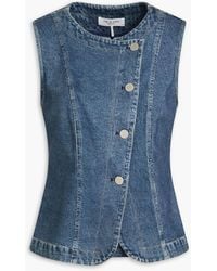 Rag & Bone - Miramar Olivia Denim-effect Print Ponte Vest - Lyst