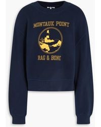 Rag & Bone - Printed French Cotton-Blend Terry Sweatshirt - Lyst