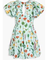 Agua Bendita - Noni Primavera Floral-print Cotton Mini Dress - Lyst