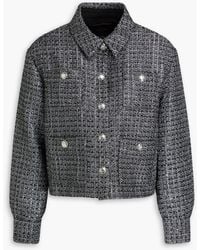 Maje - Sequin-Embellished Metallic Tweed Jacket - Lyst