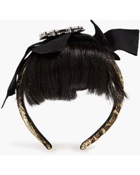 Damen Accessoires Haarbänder Dolce & Gabbana Haarreif mit strass und DG-logo in Mettallic Haarspangen und Haarschmuck 