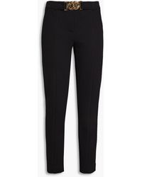 Moschino - Belted Quilted Jersey Slim-leg Pants - Lyst