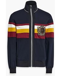 Dolce & Gabbana - Appliquéd Striped Tech-jersey Jacket - Lyst
