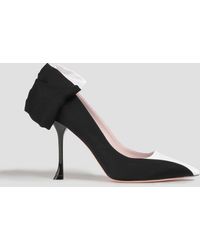 Roger Vivier - Bibow Bow-embellished Two-tone Ottoman Pumps - Lyst