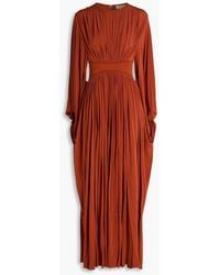 Zimmermann - Gathered Stretch-Jersey Maxi Dress - Lyst
