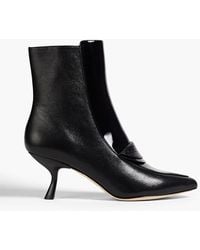 Tory Burch - Patent-leather And Leather Ankle Boots - Lyst