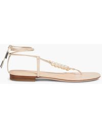 Magda Butrym - Faux Pearl-Embellished Leather Sandals - Lyst