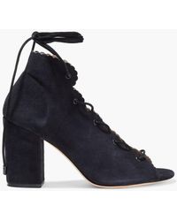 Zimmermann - Ghillie Lace-up Scalloped Suede Ankle Boots - Lyst