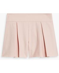 RED Valentino - Pleated Crepe Shorts - Lyst