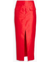 Nicholas - Shantung Maxi Skirt - Lyst