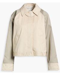 Sandro - Two-tone Cotton-twill Jacket - Lyst