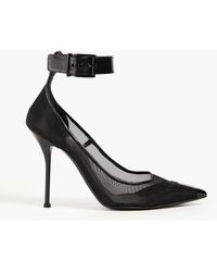 McQueen - Pumps aus leder und netzmaterial - Lyst