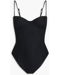 Onia - Belle Cutout Ribbed Underwired Swimsuit - Lyst