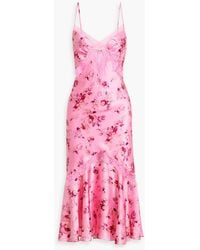 Cami NYC - Florentina Floral-print Silk-satin Midi Dress - Lyst