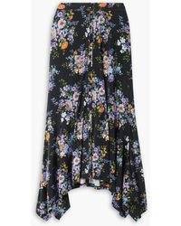 Rabanne - Floral-print Stretch-jersey Maxi Skirt - Lyst