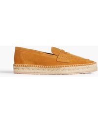Gianvito Rossi - Aima Suede Espadrille Loafers - Lyst
