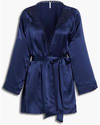 Damen Bekleidung Nachtwäsche Bade- Skin Baumwolle Morgen- und Hausmäntel Net Sustain Colleen Morgenmantel Aus Bio-pima-baumwoll-jersey in Blau 