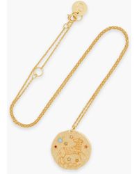 Maje - Gold-tone Crystal Necklace - Lyst