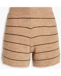 By Malene Birger - Vince Striped Ribbed Merino Wool-blend Shorts - Lyst