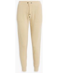 Brunello Cucinelli - Bead-embellished Ribbed Cashmere Track Pants - Lyst