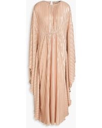 Jonathan Simkhai - Kaftan aus lamé mit falten und cape-effekt - Lyst