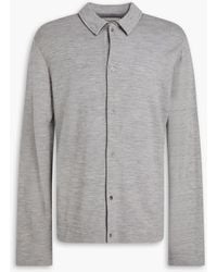 Officine Generale - Brent Wool-Blend Jersey Cardigan - Lyst