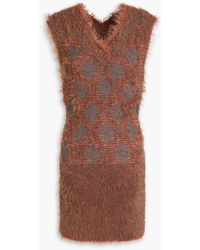 KNWLS - Brushed Jacquard-knit Mini Dress - Lyst