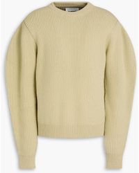Jil Sander - Pullover aus gerippter wolle - Lyst