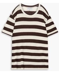 Officine Generale - Striped Linen-Blend T-Shirt - Lyst