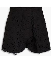 Charo Ruiz - Alida shorts aus einer baumwollmischung mit lochstickerei - Lyst