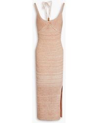 Jonathan Simkhai - Hermione Cutout Embellished Ribbed-knit Midi Dress - Lyst