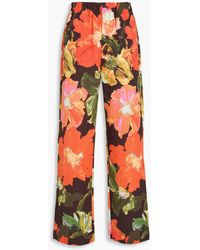Stine Goya - Fatou hose mit weitem bein aus crêpe mit blumenprint - Lyst