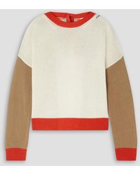 Marni - Open-back Color-block Cashmere Sweater - Lyst