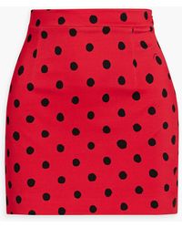 Marni - Polka-dot Crepe Mini Skirt - Lyst