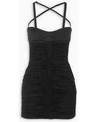 Mugler - Minikleid aus stretch-jersey mit cut-outs und raffungen - Lyst