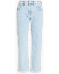 AG Jeans - Fringed Mid-rise Boyfriend Jeans - Lyst