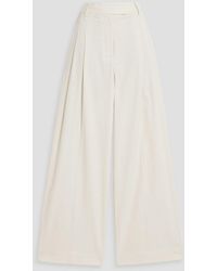 By Malene Birger - Cymbaria Cotton-Blend Seersucker Wide-Leg Pants - Lyst