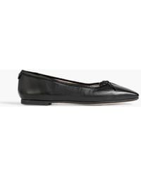 Jimmy Choo - Shay Bow-detailed Leather Ballet Flats - Lyst