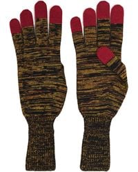 M Missoni Marled Cotton-blend Gloves - Yellow