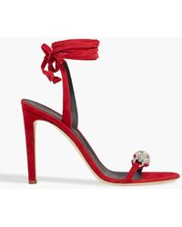 Giuseppe Zanotti - Thais Embellished Suede Sandals - Lyst