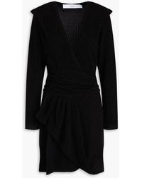 IRO - Wrap-effect Draped Metallic Knitted Mini Dress - Lyst