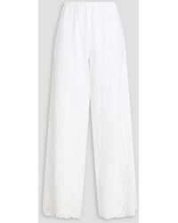 Wales Bonner - Willow Cotton-Lace Wide-Leg Pants - Lyst