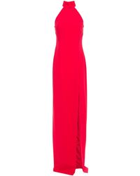 Jay Godfrey Stretch-crepe Halterneck Gown - Red